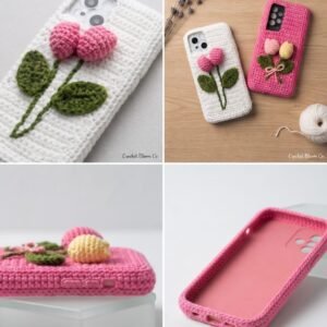 Handmade Crochet Flower Mobile Phone Case