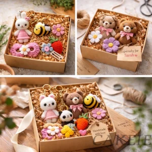 Handmade Crochet Plushies & Accessories Gift Box | Personalised Amigurumi Gift Set